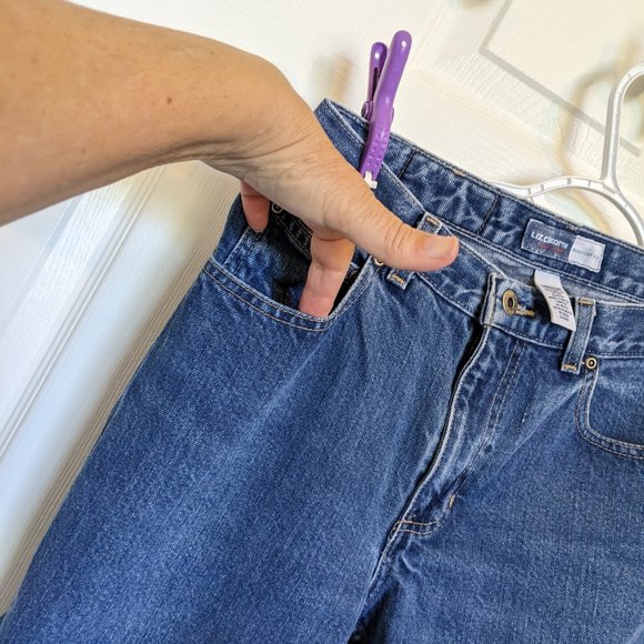 VINTAGE LIZSPORT JEANS | Stonewashed | Bootcut | 8 | EUC | 100% Cotton | POCKETS - Picture 6 of 7